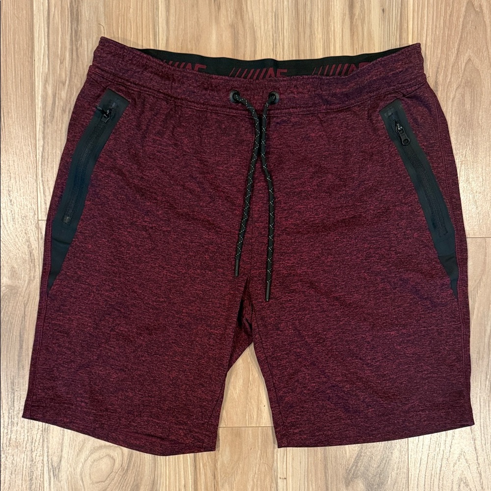 Men’s American Eagle Flex Athletic Shorts Black Zippered side Pockets Medium M